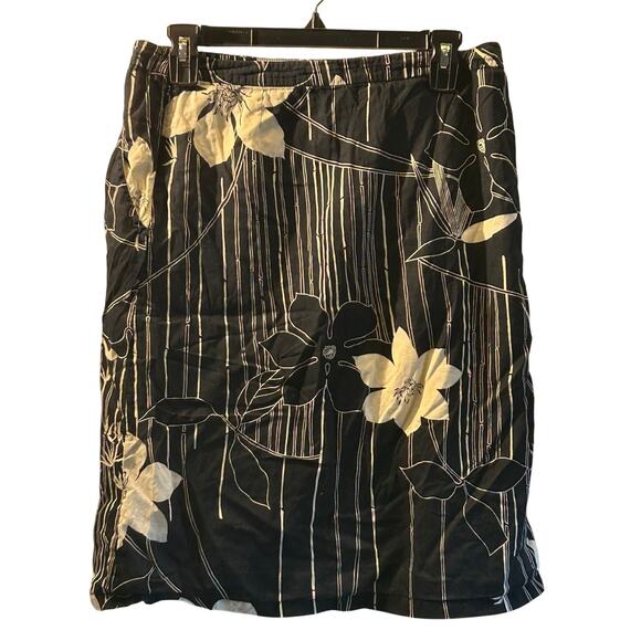French Connection cotton floral skirt business casual officewear lined size 8 - Picture 1 of 5